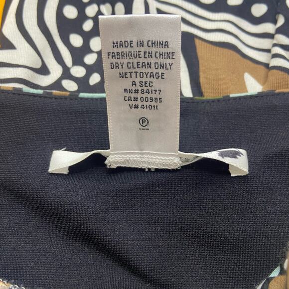 Diane von Furstenberg Silk Abstract Print Babydoll Strapless Dress Women's 4 Y2K - Picture 6 of 10